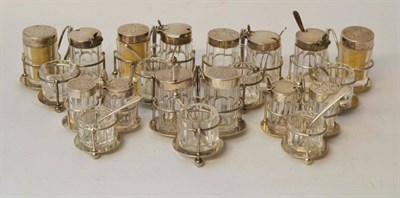 Lot 557 - Seven Victorian and Later Condiment Frames, various makers, Birmingham and London, 1881/2/98...