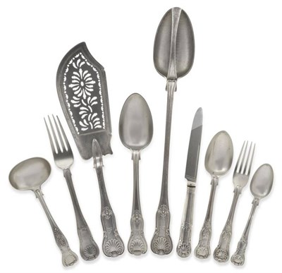 Lot 579 - A Part Service of George III Silver Flatware, Paul Storr, London 1819, hourglass pattern,...