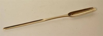 Lot 600 - A Queen Anne Silver Marrow Scoop, Henry Miller I, London 1716, of typical double ended form,...