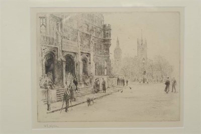 Lot 618 - William Lionel Wyllie RA, RBA, RI, RE, NEAC (1851-1931)  "Westminster Hospital " Signed...