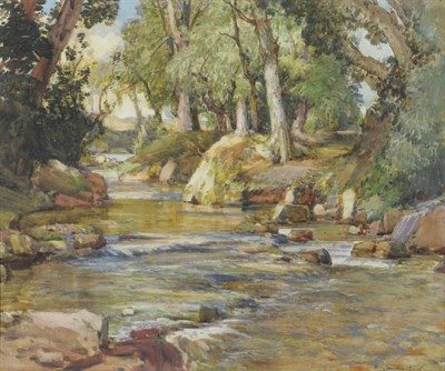 Lot 633 - Samuel John Lamorna Birch RA, RWS, RWA (1869-1955)   "This our Quiet Woodland " Signed,...