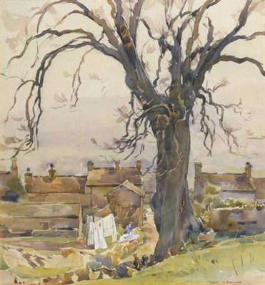 Lot 665 - Frederick (Fred) Lawson (1888-1968)  "Washing-Day in the Dales " Signed, inscribed verso,...