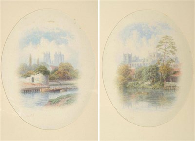 Lot 669 - George Fall (1848-1925)  "Ripon ";  "York " Both signed, pencil and watercolour heightened with...