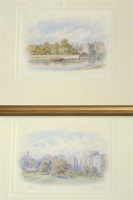 Lot 670 - George Fall (1848-1925)  "Water Tower, York ";  "Castle, Clifford's Tower, York " Both signed...