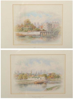 Lot 672 - George Fall (1848-1925)  "Marygate Postern, York ";  "Water Tower, York " Both signed and...