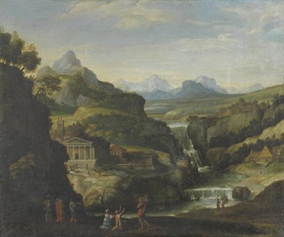 Lot 692 - Follower of Gaspard Dughet (17th/18th century) Classical landscape with religious figures Oil...