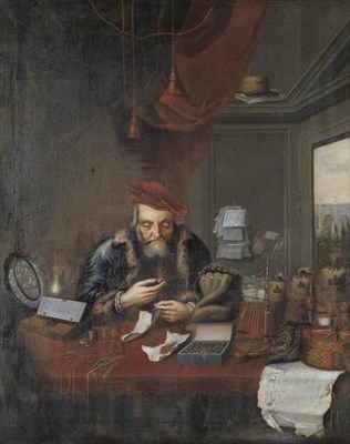 Lot 698 - Follower of Evert Collier (17th/18th century) Portrait of a gentleman, seated at a desk...