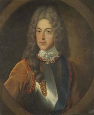 Lot 711 - English School (18th century) Portrait of a gentleman, head and shoulders, wearing a brown...