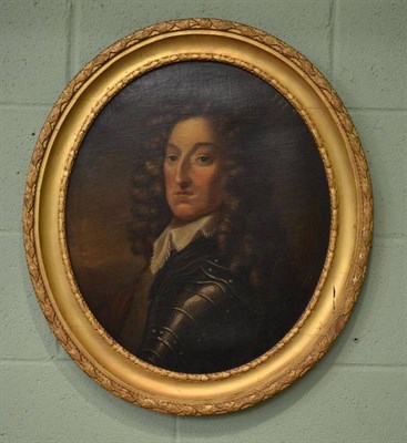 Lot 715 - English School (18th century) Portrait of a gentleman, head and shoulders, wearing armour and a...