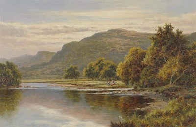 Lot 736 - Henry Hillingford Parker (1858-1930)  "Llyn Crafnant, North Wales " Signed, inscribed verso, oil on