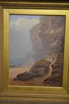 Lot 737 - George Blackie Sticks (1843-1900)  "On the North East Coast, Caithness "; Signed, dated 1897...