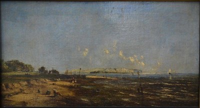 Lot 784 - Attributed to John Callow (1822-1878) Beach scene at low tide Bears a signature, oil on canvas,...