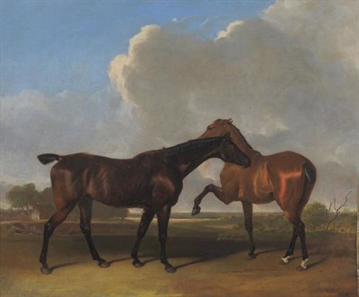 Lot 829 - Abraham Cooper RA (1787-1868)  "Favourite Horses of Lord Charles Ferrers Townshend, Bagham "...