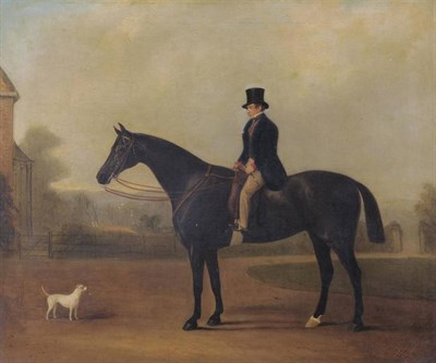 Lot 845 - John E. Ferneley Jnr (1815-1862)  "Edward Cheney of Gaddesby " on a hunter, a small white...