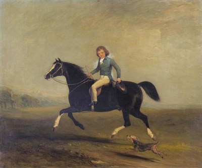 Lot 847 - John E. Ferneley Snr (1782-1860) Portrait of Master Claude Ferneley, aged 8, riding his pony,...