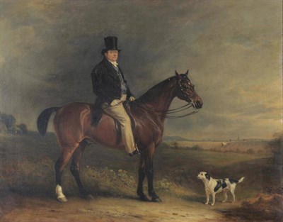 Lot 848 - John E. Ferneley Snr (1782-1860)  "Mr George Marriott ", on a brown hunter with a black and...