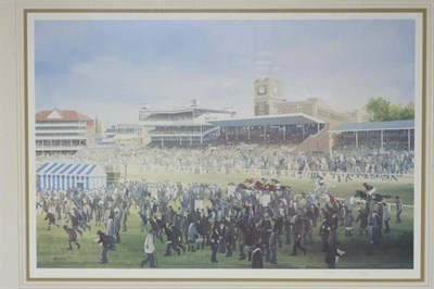 Lot 877 - After Brian Shields  "Bráaq " FBA (1951-1997) York Races Signed artist's proof, limited...