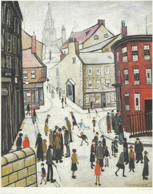 Lot 878 - After Laurence Stephen Lowry RA (1887-1976)  "Berwick-upon-Tweed " Signed in pencil, with Fine...