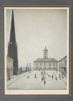 Lot 879 - After Laurence Stephen Lowry RA (1887-1976)  "Old Town Hall, Middlesbrough " Unsigned limited...