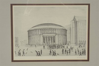 Lot 881 - After Laurence Stephen Lowry RA (1887-1976)  "The Reference Library " Signed in pencil, with...