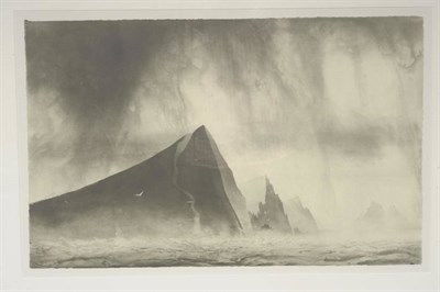 Lot 885 - Norman Ackroyd RA, CBE (b.1938)  "The Three Sisters " Signed artist's proof, black and white...