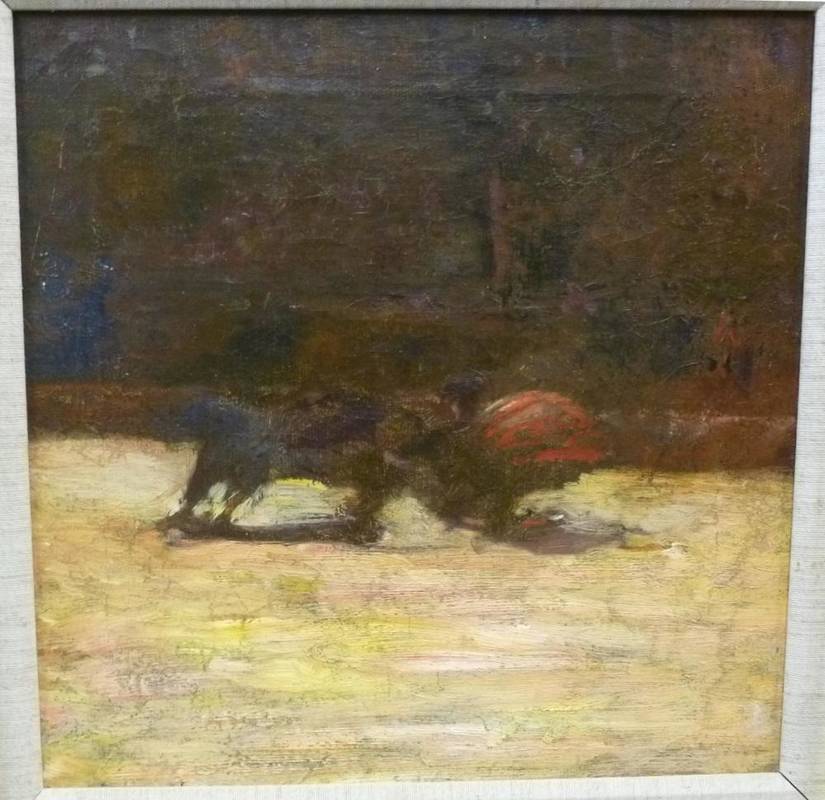 Lot 923 - Sir Gerald Festus Kelly PRA, RHA, HRSA (1879-1972)  "Matador & Bull in Death Charge " Inscribed...