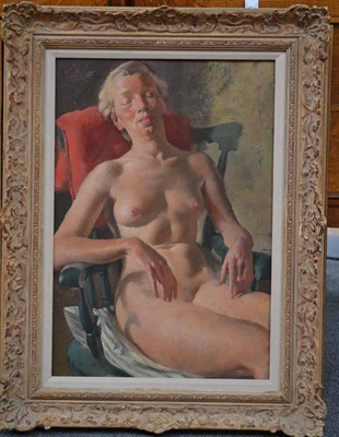 Lot 928 - Bernard Fleetwood-Walker RA, RWS, RP, ROI, NEAC (1893-1965)  "Tired Model " Inscribed verso...