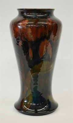 Lot 948 - A William Moorcroft Flambé Orchid Pattern Vase, of shouldered baluster form, impressed factory...