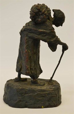 Lot 988 - Phoebe Stabler (1879-1955): A Patinated Plaster Figure, modelled as an old Picardy peasant...