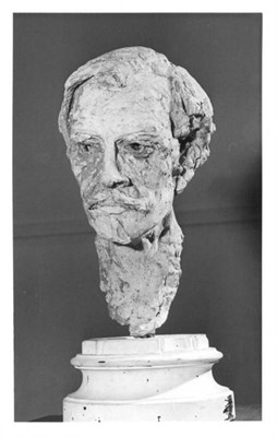 Lot 1018 - Hugh Oloff de Wet (1912-1975):  "Self-Portrait " A Plaster Bust, naturalistically modelled,...