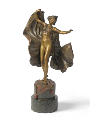 Lot 1024 - Franz Xavier Bergmann (Austrian/American 1861-1936): An Art Nouveau Cold Painted Bronze Figure,...