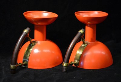 Lot 1038 - Christopher Dresser for Richard Parry, Son & Co: A Matched Pair of Kordofan Candlesticks, each with