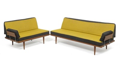 Lot 1108 - Peter Hvidt & Orla Molgaard-Nielsen: A Two-Seater and Three-Seater Sofa/Day Bed, with wedge...