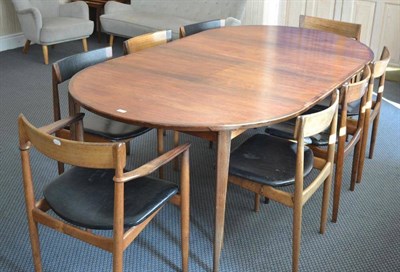 Lot 1112 - A Danish Brande Mobelindustri Rosewood Dining Room Suite, designed by Rosengren Hansen,...