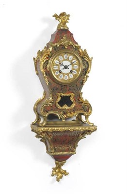 Lot 1158 - A French Striking Bracket Clock, early 20th century,  tortoiseshell and brass inlaid case with...