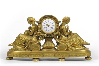 Lot 1166 - A Gilt Bronze Striking Mantel Clock, signed Raingo Fres a Paris, circa 1880, elaborate case...