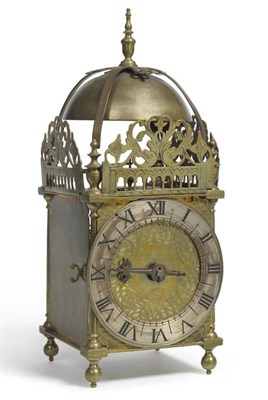 Lot 1173 - A Rare 17th Century Striking Lantern Clock, signed and dated Tho Tue de L'inn Fecit Dece'br ye...