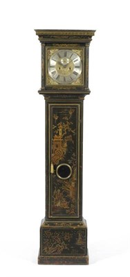 Lot 1216 - A Green Japanned Eight Day Longcase Clock, signed Joseph Green, Northshields, circa 1730, flat...