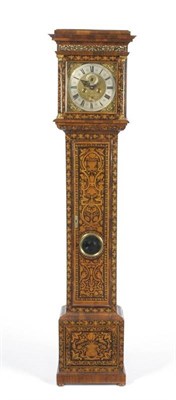 Lot 1223 - A Marquetry Eight Day Longcase Clock, signed Ric Spittle, London, circa 1700, flat top...