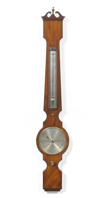 Lot 1231 - A Rare 5-1/2-inch Mahogany Wheel Barometer, signed Northen, Hull, circa 1830, swan neck...