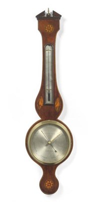 Lot 1233 - A Mahogany and Shell Inlaid Wheel Barometer, signed J M Ronketti, No 6 Peter Street,...