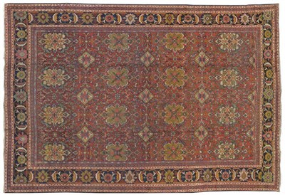 Lot 1273 - Mahal Carpet Sultanabad, West Persia The brick red field with an allover design of...