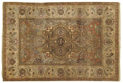 Lot 1296 - Unusual Turkish Silk Rug Probably Istanbul or Hereke, of 17th Century Safavid Design The polychrome