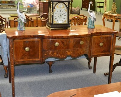 Lot 1299 - A Late George III Mahogany, Floral Marquetry and Tulipwood Crossbanded Sideboard, early 19th...