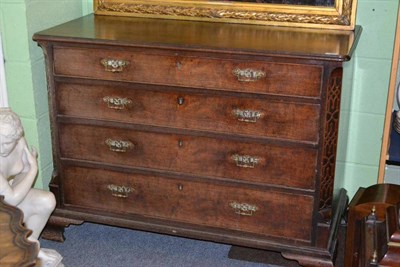 Lot 1324 - A George III Mahogany Straight Front Dressing Chest, late 18th century, the moulded top above a...