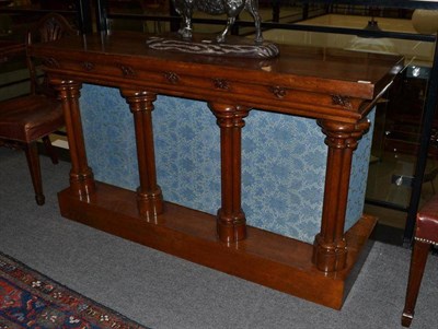 Lot 1336 - A William IV Mahogany and Oak Serving Table, 19th century and later, the rectangular top above four