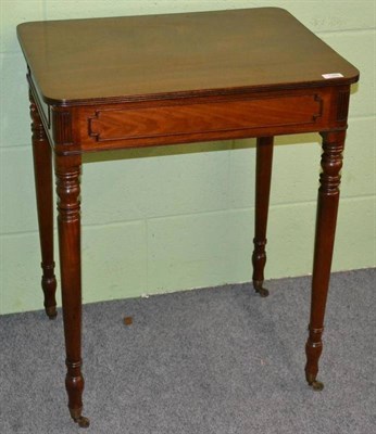 Lot 1365 - A George IV Mahogany Side Table, 2nd quarter 19th century, of rounded rectangular form with...