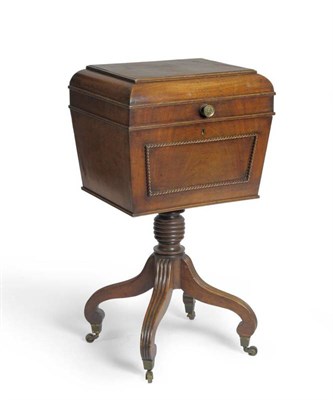 Lot 1366 - A Regency Mahogany Cellaret, possibly Irish, 2nd quarter 19th century, the canted tapering body and