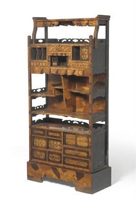 Lot 1423 - A Japanese or Korean Softwood and Parquetry Decorated Free-Standing Cabinet, early 20th...