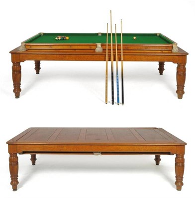 Lot 1464 - A Victorian Oak Rollover Dining/Snooker Table, by George Edwards, Kingsland Road, London, late 19th